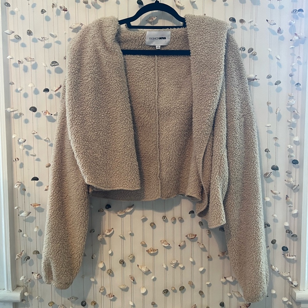 Fashion Nova cozy Teddy Jacket Sherpa